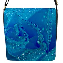 Blue Rose Flap closure messenger bag (Small)