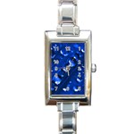 Waterdrops Rectangular Italian Charm Watch Front