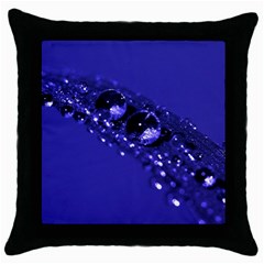 Waterdrops Black Throw Pillow Case by Siebenhuehner