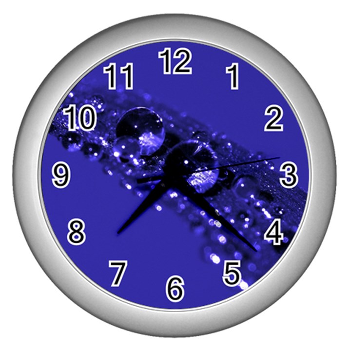 Waterdrops Wall Clock (Silver)