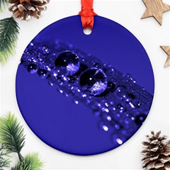 Waterdrops Round Ornament (two Sides) by Siebenhuehner