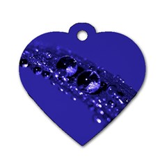 Waterdrops Dog Tag Heart (one Sided)  by Siebenhuehner