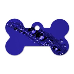 Waterdrops Dog Tag Bone (two Sided)