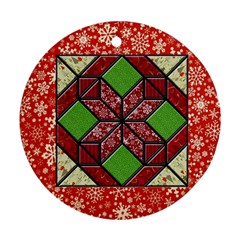 Grandma s Quilt Round Ornament