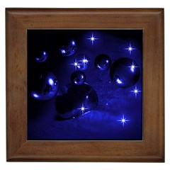 Blue Dreams Framed Ceramic Tile