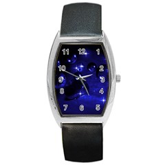 Blue Dreams Tonneau Leather Watch by Siebenhuehner