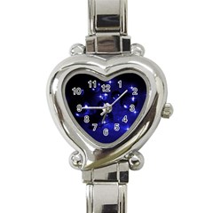 Blue Dreams Heart Italian Charm Watch 