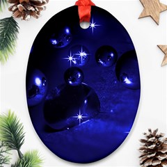 Blue Dreams Oval Ornament (two Sides) by Siebenhuehner