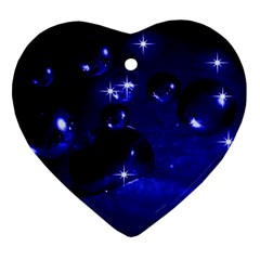 Blue Dreams Heart Ornament (two Sides) by Siebenhuehner