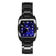 Blue Dreams Men s Stainless Steel Barrel Analog Watch