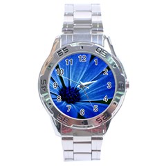 Flower Stainless Steel Watch (men s) by Siebenhuehner