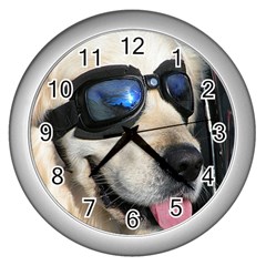 Cool Dog  Wall Clock (silver) by Siebenhuehner