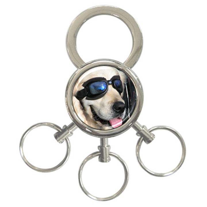 Cool Dog  3-Ring Key Chain