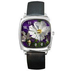 Cosmea   Square Leather Watch