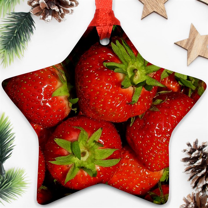 Strawberry  Star Ornament (Two Sides)