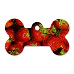 Strawberry  Dog Tag Bone (Two Sided) Front