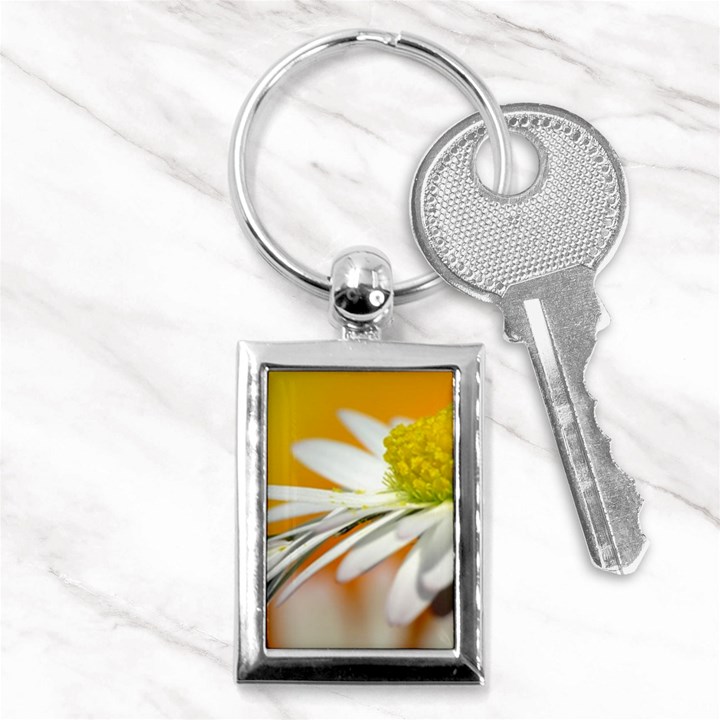 Daisy With Drops Key Chain (Rectangle)