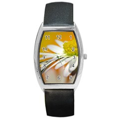 Daisy With Drops Tonneau Leather Watch by Siebenhuehner