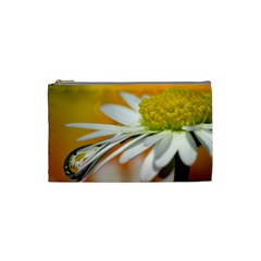 Daisy With Drops Cosmetic Bag (small) by Siebenhuehner