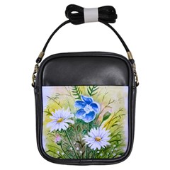 Meadow Flowers Girls Sling Bag by ArtByThree