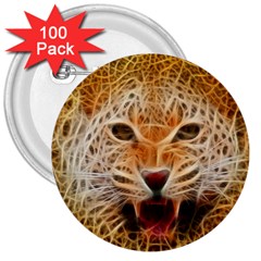 Electrified Fractal Jaguar 3  Button (100 Pack) by TheWowFactor