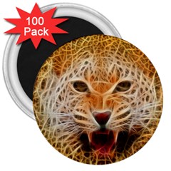 Electrified Fractal Jaguar 3  Magnet (100 Pack)