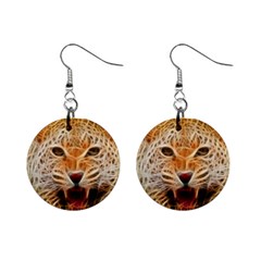 Electrified Fractal Jaguar 1  Button Earrings