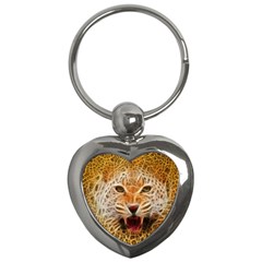 Electrified Fractal Jaguar Key Chain (heart)