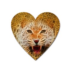 Electrified Fractal Jaguar Magnet (heart)