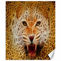 Electrified Fractal Jaguar Canvas 8  X 10 