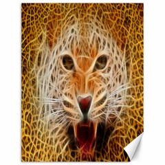 Electrified Fractal Jaguar Canvas 12  X 16 