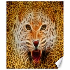 Electrified Fractal Jaguar Canvas 20  X 24 