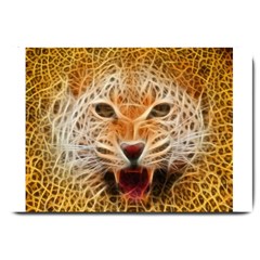 Electrified Fractal Jaguar Large Doormat by TheWowFactor