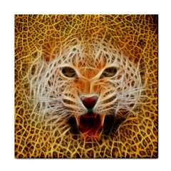 Electrified Fractal Jaguar Face Towel