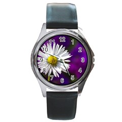 Daisy Round Metal Watch (silver Rim)