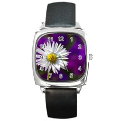 Daisy Square Leather Watch