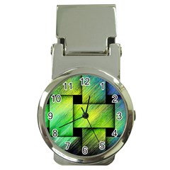 Modern Art Money Clip With Watch