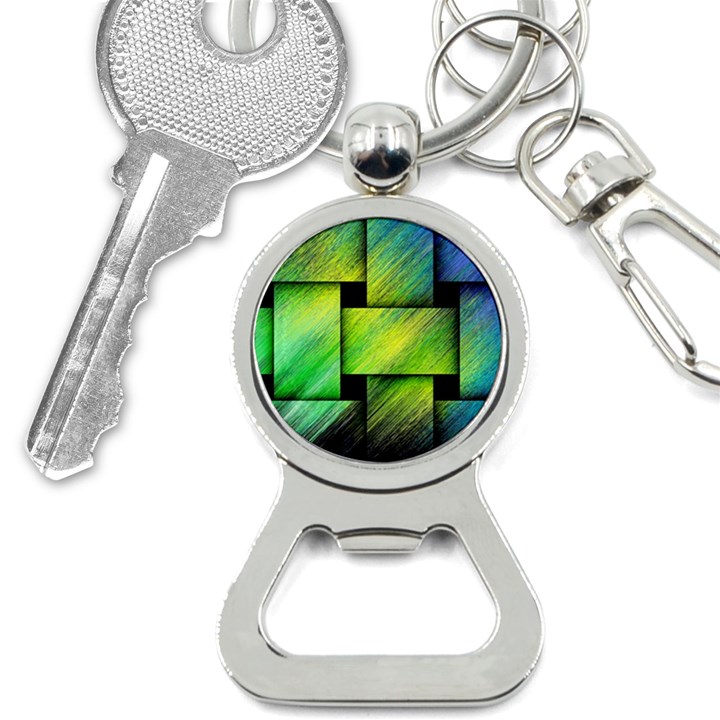 Modern Art Bottle Opener Key Chain