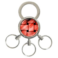 Modern Art 3-ring Key Chain