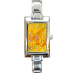 Waterdrops Rectangular Italian Charm Watch Front