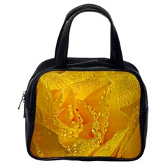 Waterdrops Classic Handbag (one Side) by Siebenhuehner