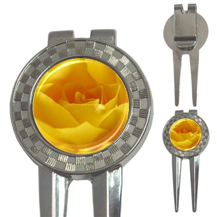 Yellow Rose Golf Pitchfork & Ball Marker