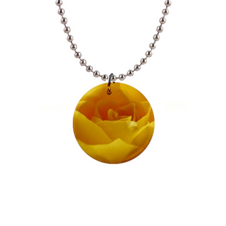 Yellow Rose Button Necklace