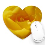 Yellow Rose Mouse Pad (Heart) Front