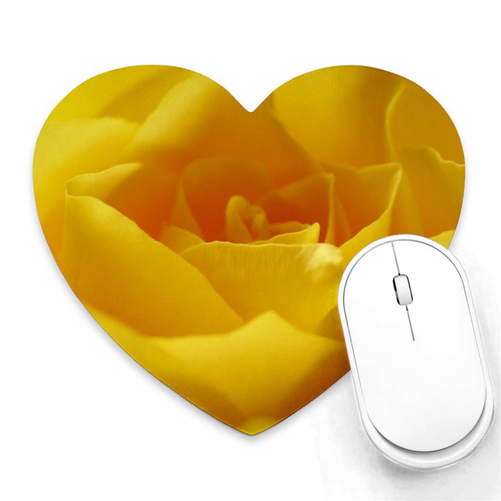 Yellow Rose Mouse Pad (Heart)