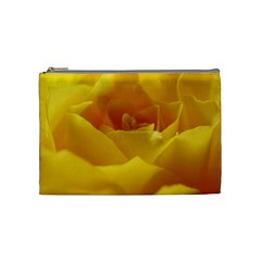 Yellow Rose Cosmetic Bag (medium) by Siebenhuehner