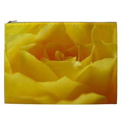 Yellow Rose Cosmetic Bag (xxl) by Siebenhuehner