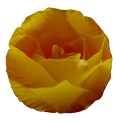 Yellow Rose 18  Premium Round Cushion  by Siebenhuehner