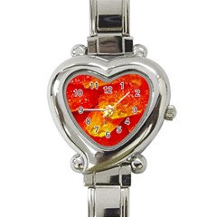 Waterdrops Heart Italian Charm Watch  by Siebenhuehner