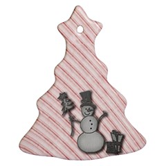 Happy Little Snowman Christmas Tree Ornament (two Sides)